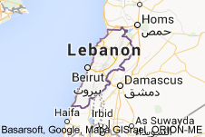 לבנון מפה